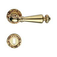 NINFA Brass Lever Handle on Rose - Gold